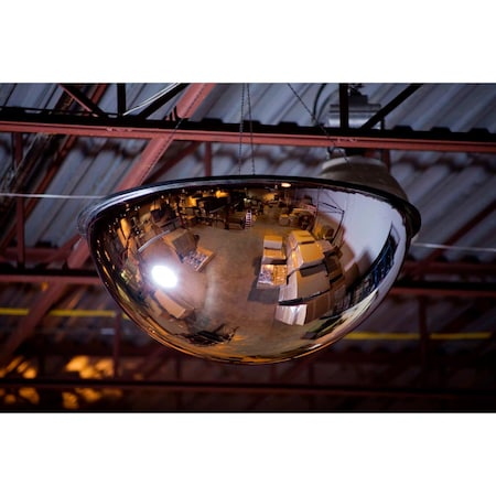 Global Industrial Full Dome Acrylic Mirror, Indoor, 26 Dia., 360, Viewing Angle 670539